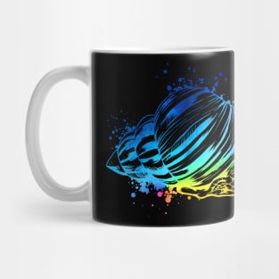 Colorful drawing of an agate snail - Snails Mug